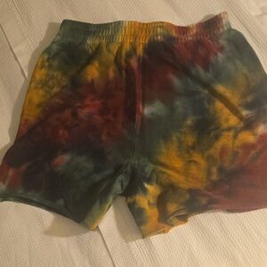 525 amber multi color tie-Dye Shorts